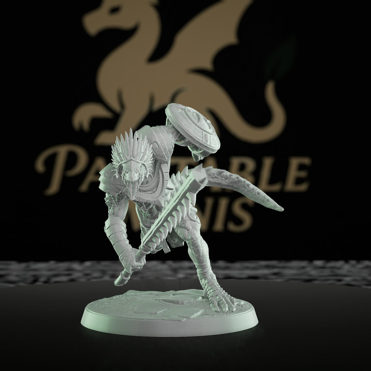 Collection Lizardfolk Warrior Miniature Grimscale | Medium | Rescale Miniatures | D&D DnD Pathfinder Miniature