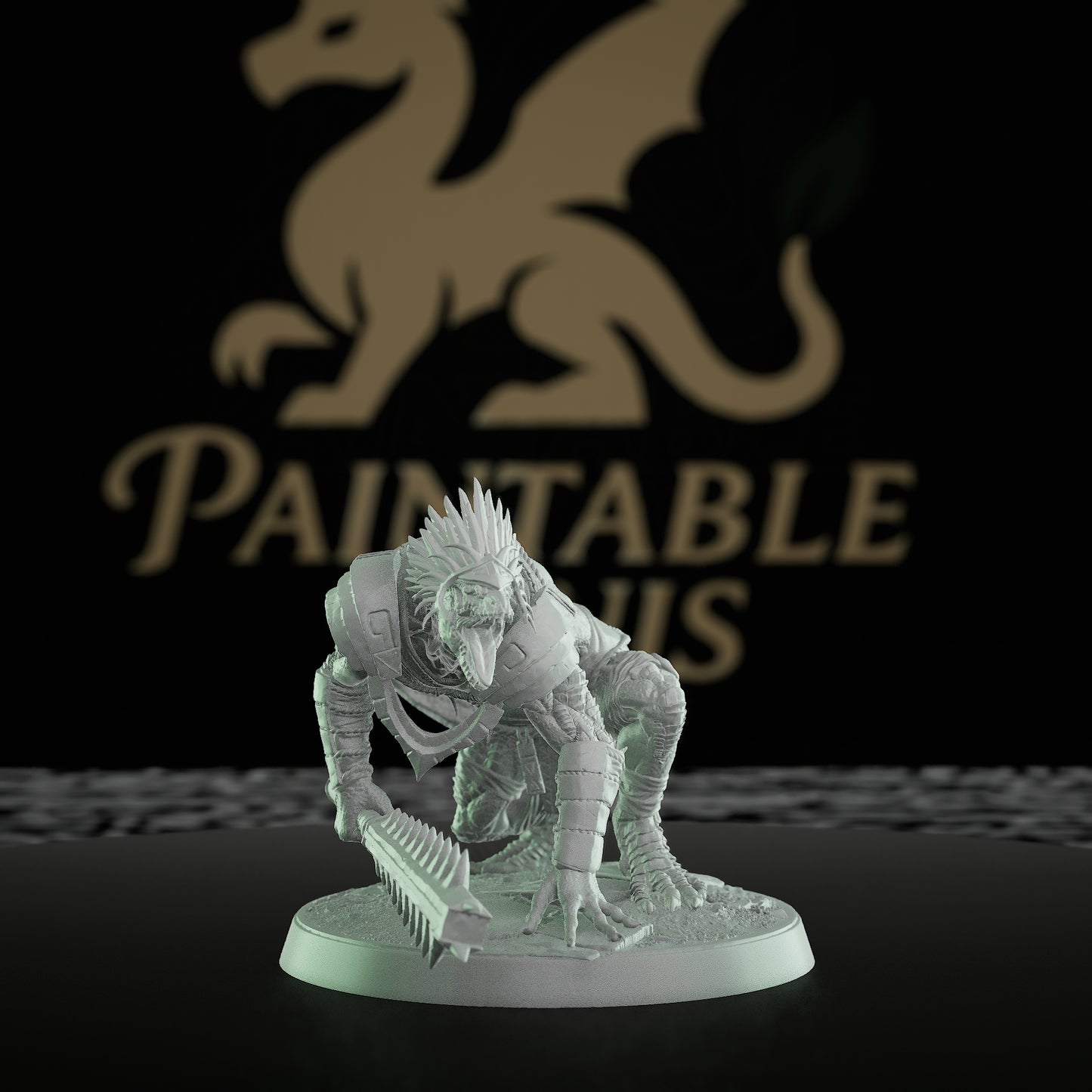 Collection Lizardfolk Warrior Miniature Grimscale | Medium | Rescale Miniatures | D&D DnD Pathfinder Miniature