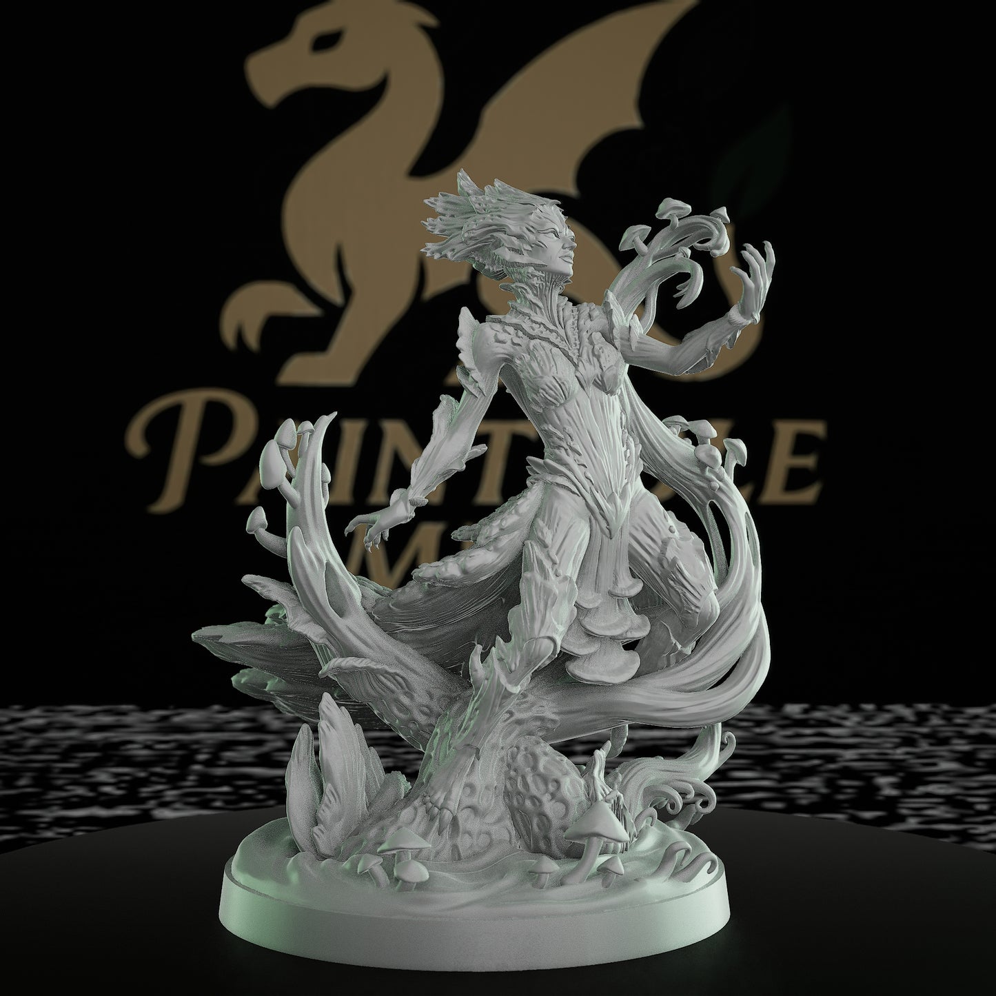 Maiden of Spores Druid Miniature | Dungeons and Dragons Tabletop RPG | Resin Figure