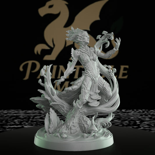 Maiden of Spores Druid Miniature | Dungeons and Dragons Tabletop RPG | Resin Figure
