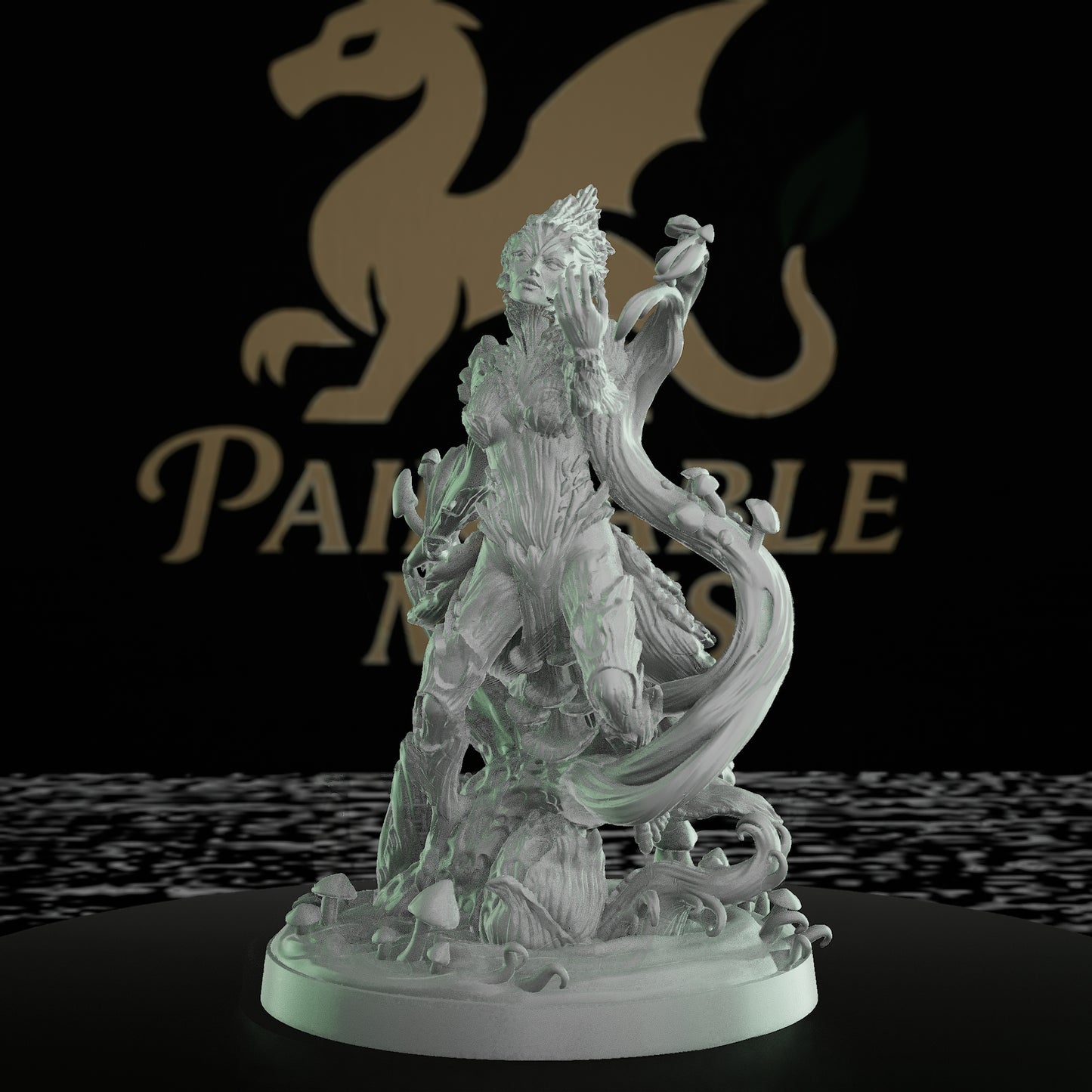 Maiden of Spores Druid Miniature | Dungeons and Dragons Tabletop RPG | Resin Figure