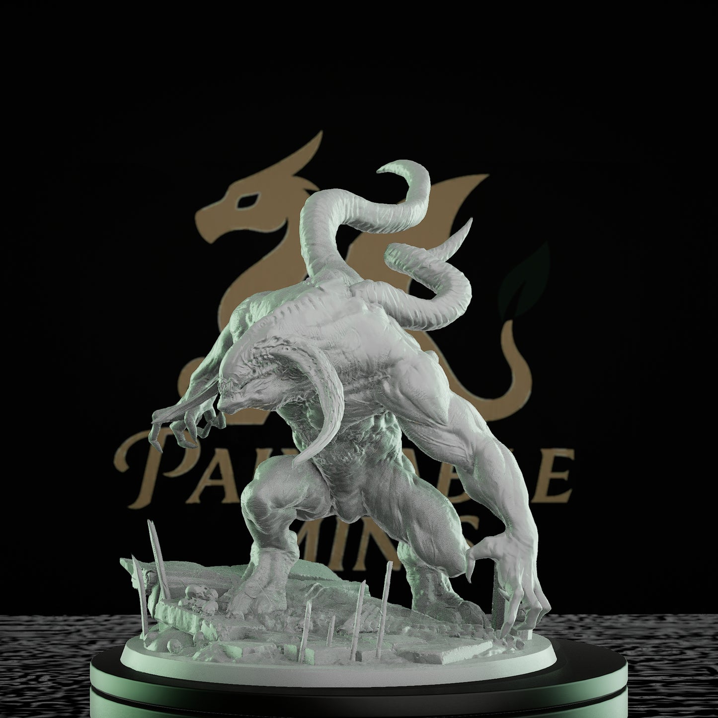 Demon Horned Monstrosity Beast | Gargantuan | Rescale Miniatures | D&D DnD Pathfinder Miniature