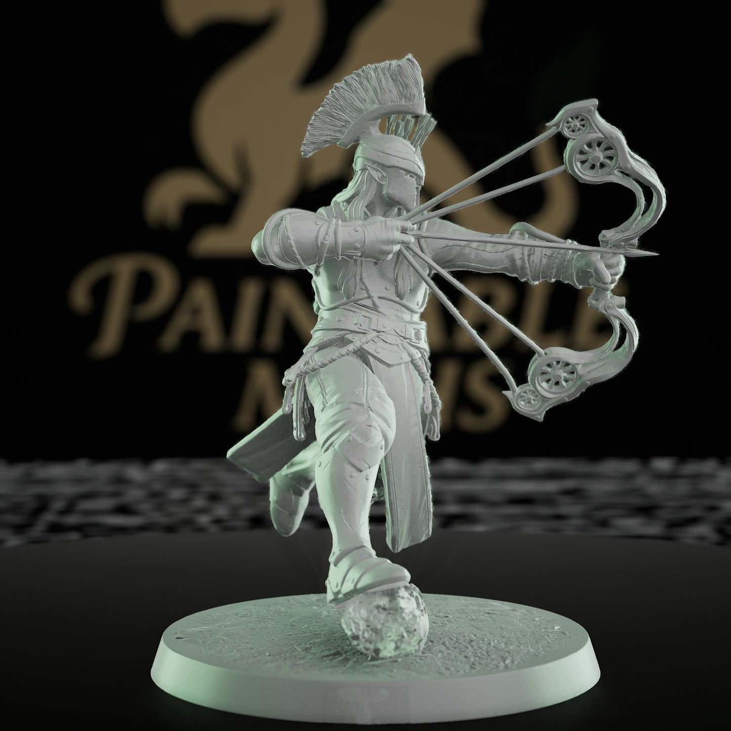 Collection Moon Elf Fighter Spear Warrior | Medium | Rescale Miniatures | D&D DnD Pathfinder Miniature