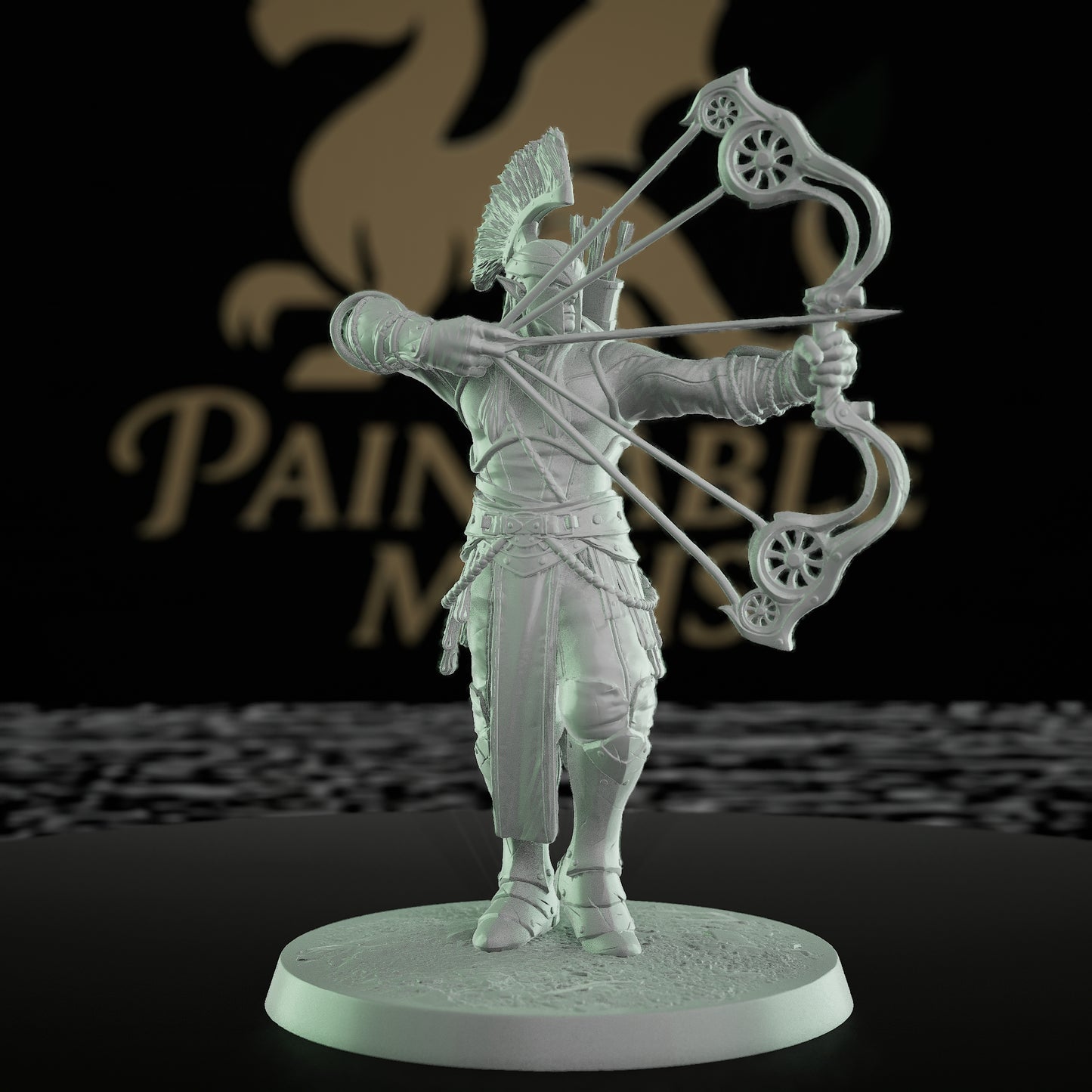 Collection Moon Elf Fighter Spear Warrior | Medium | Rescale Miniatures | D&D DnD Pathfinder Miniature