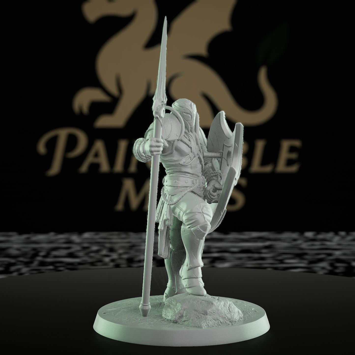 Collection Moon Elf Fighter Spear Warrior | Medium | Rescale Miniatures | D&D DnD Pathfinder Miniature