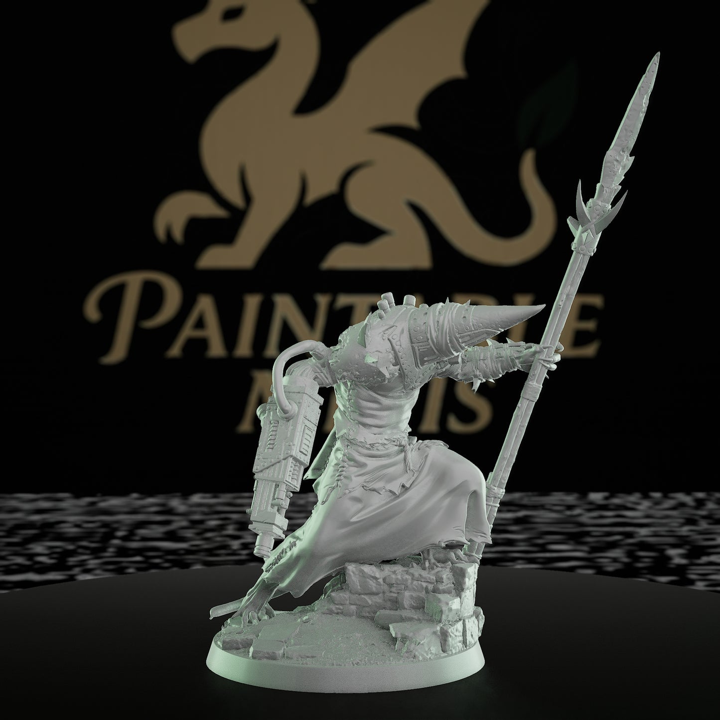 Collection Ratfolk Warrior Spiked Armor Mask | Medium | Rescale Miniatures | D&D DnD Pathfinder Miniature