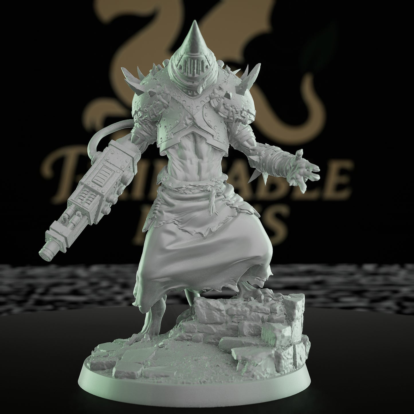 Collection Ratfolk Warrior Spiked Armor Mask | Medium | Rescale Miniatures | D&D DnD Pathfinder Miniature