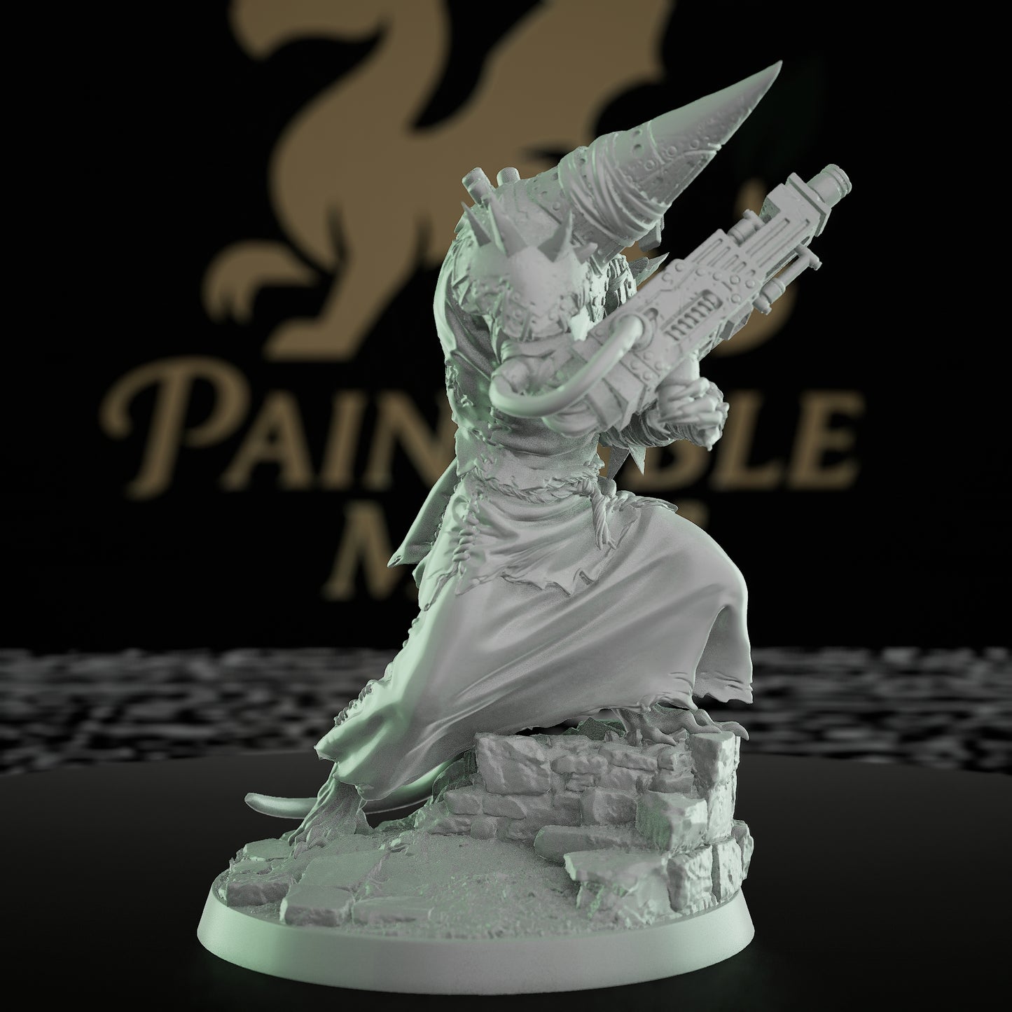 Collection Ratfolk Warrior Spiked Armor Mask | Medium | Rescale Miniatures | D&D DnD Pathfinder Miniature