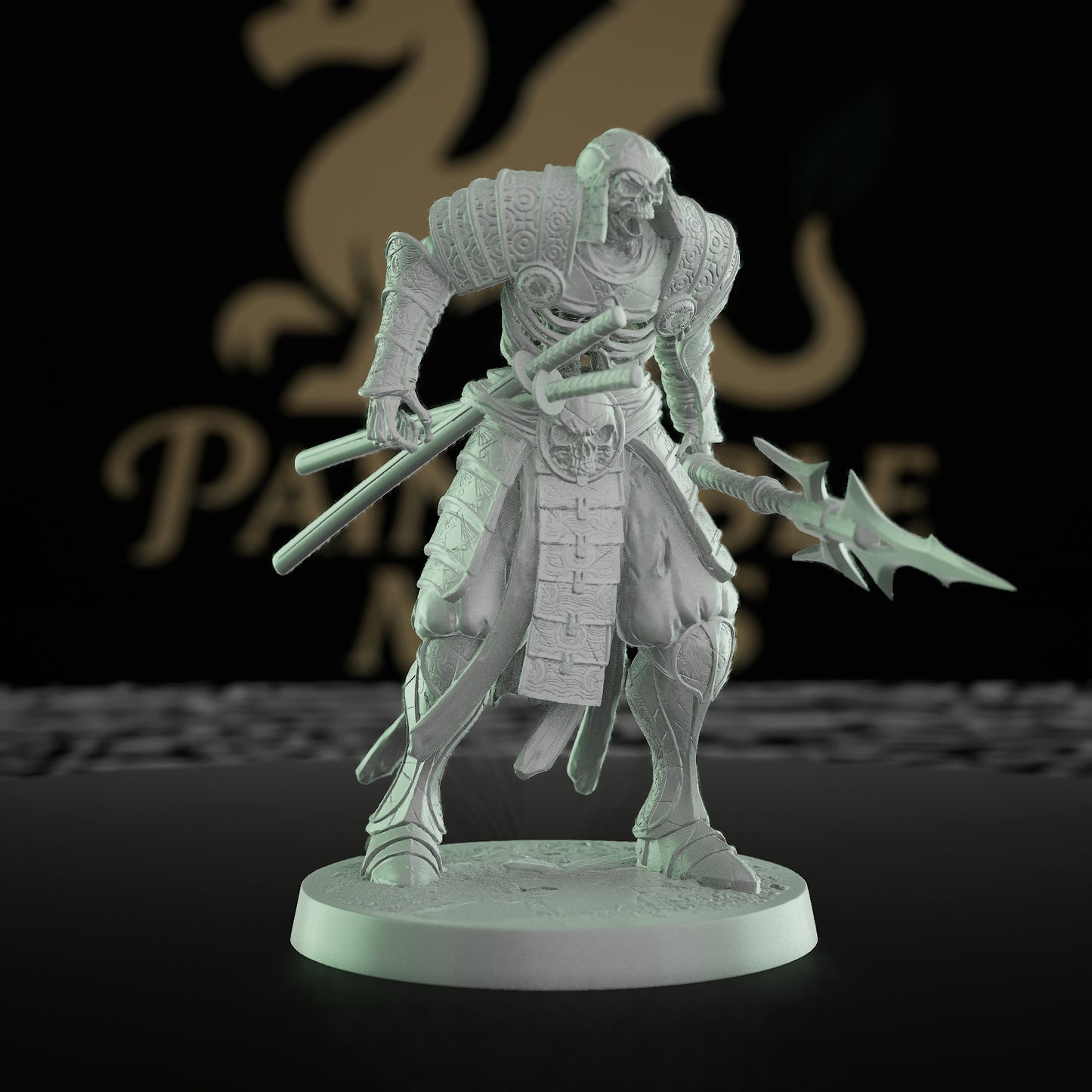 Collection Oriental Skeleton Undead Warrior Guard | Medium | Rescale Miniatures | D&D DnD Pathfinder Miniature