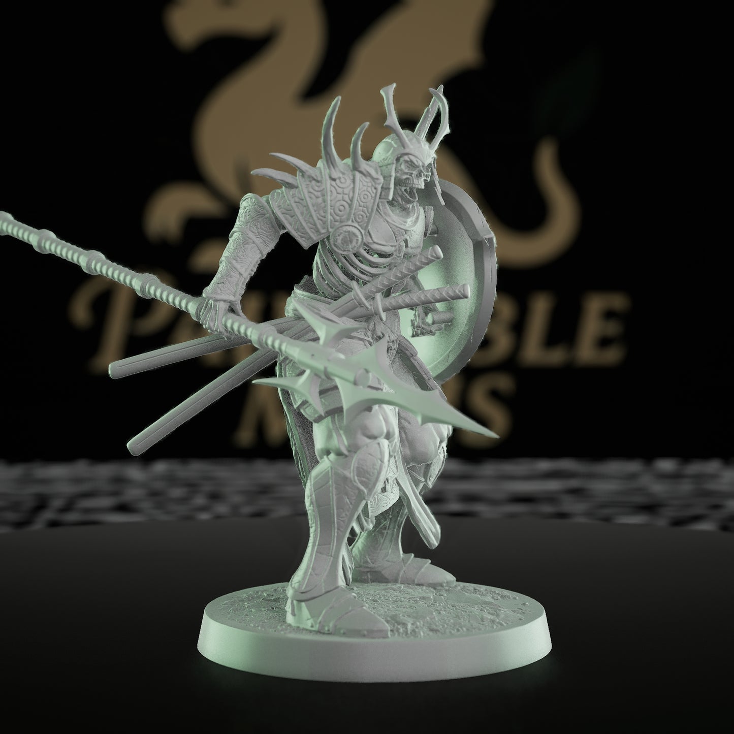 Collection Oriental Skeleton Undead Warrior Guard | Medium | Rescale Miniatures | D&D DnD Pathfinder Miniature