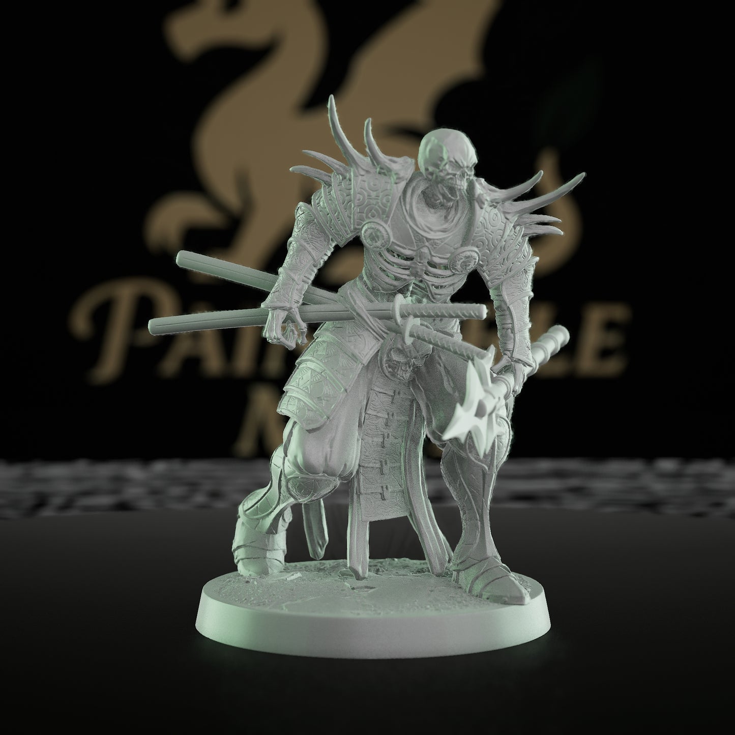 Collection Oriental Skeleton Undead Warrior Guard | Medium | Rescale Miniatures | D&D DnD Pathfinder Miniature