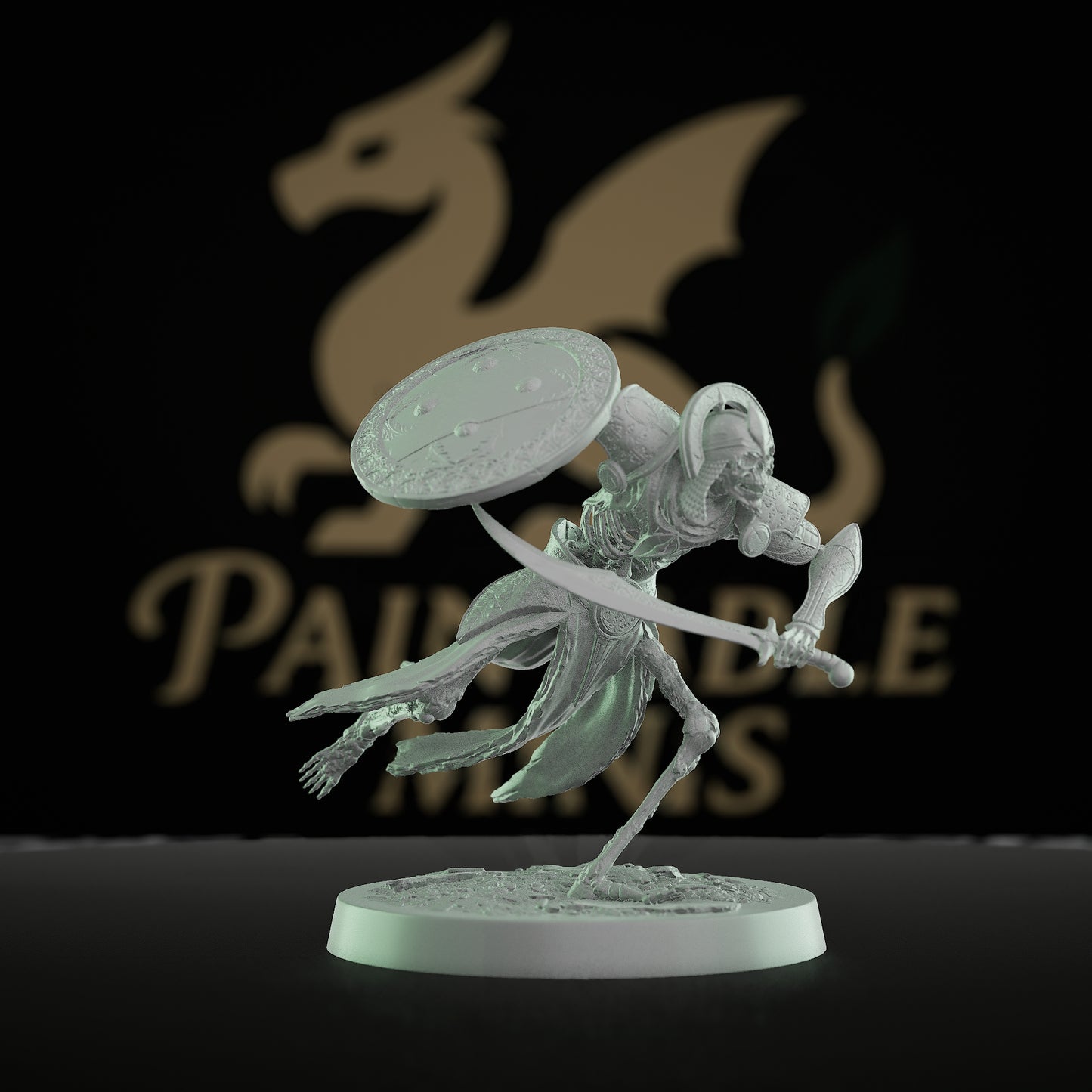 Collection Persian Skeleton Undead Warrior Scimitar | Medium | Rescale Miniatures | D&D DnD Pathfinder Miniature