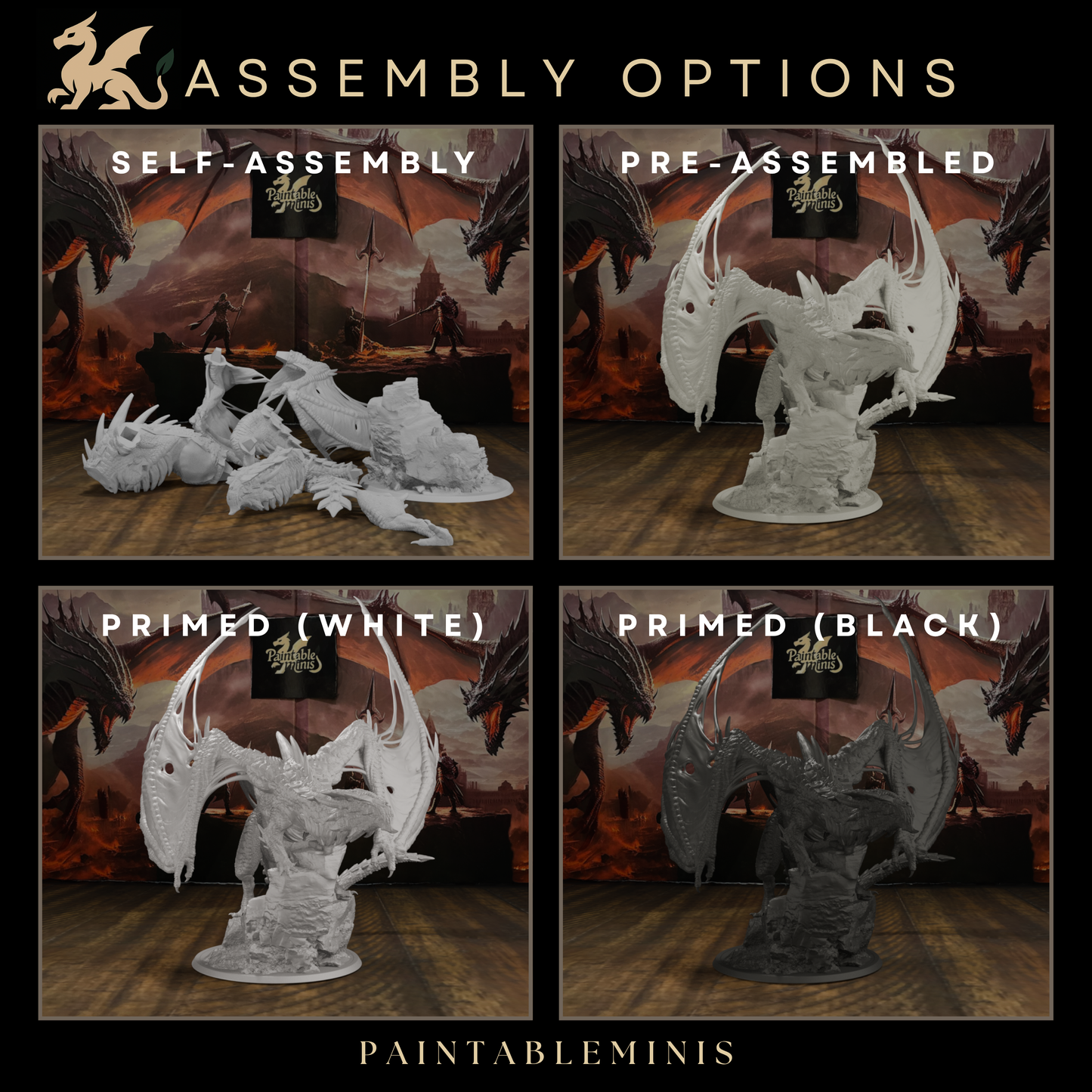 Bloodfiend Raider Bat Demon Fiend | Large | Artisan Guild | D&D DnD Pathfinder Miniature