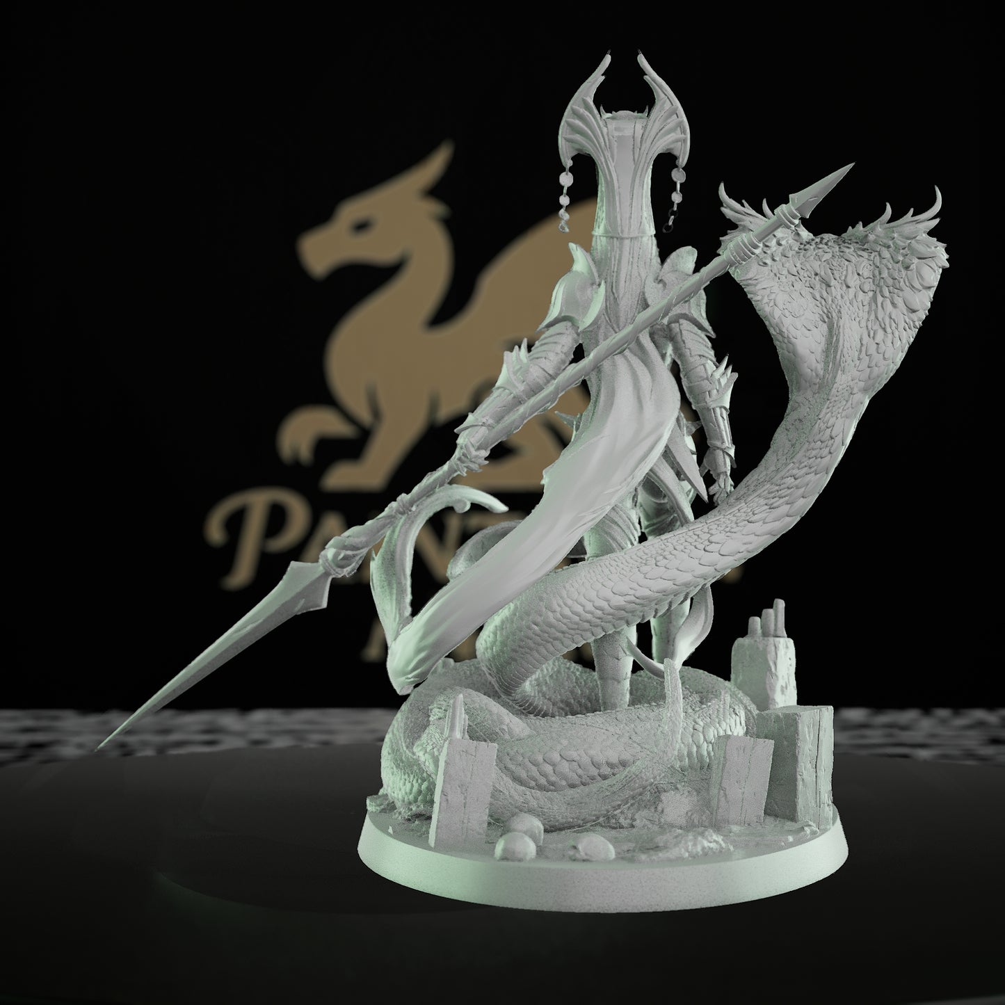 Snake Queen Serpent Ruler Miniature | Medium | Rescale Miniatures | D&D DnD Pathfinder Miniature