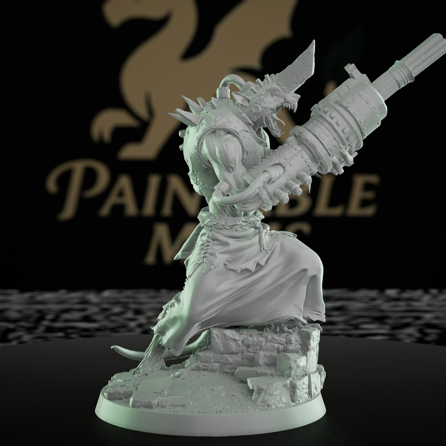 Collection Ratfolk Gun Soldier Miniature Fighter Humanoid | Medium | Rescale Miniatures | D&D DnD Pathfinder Miniature