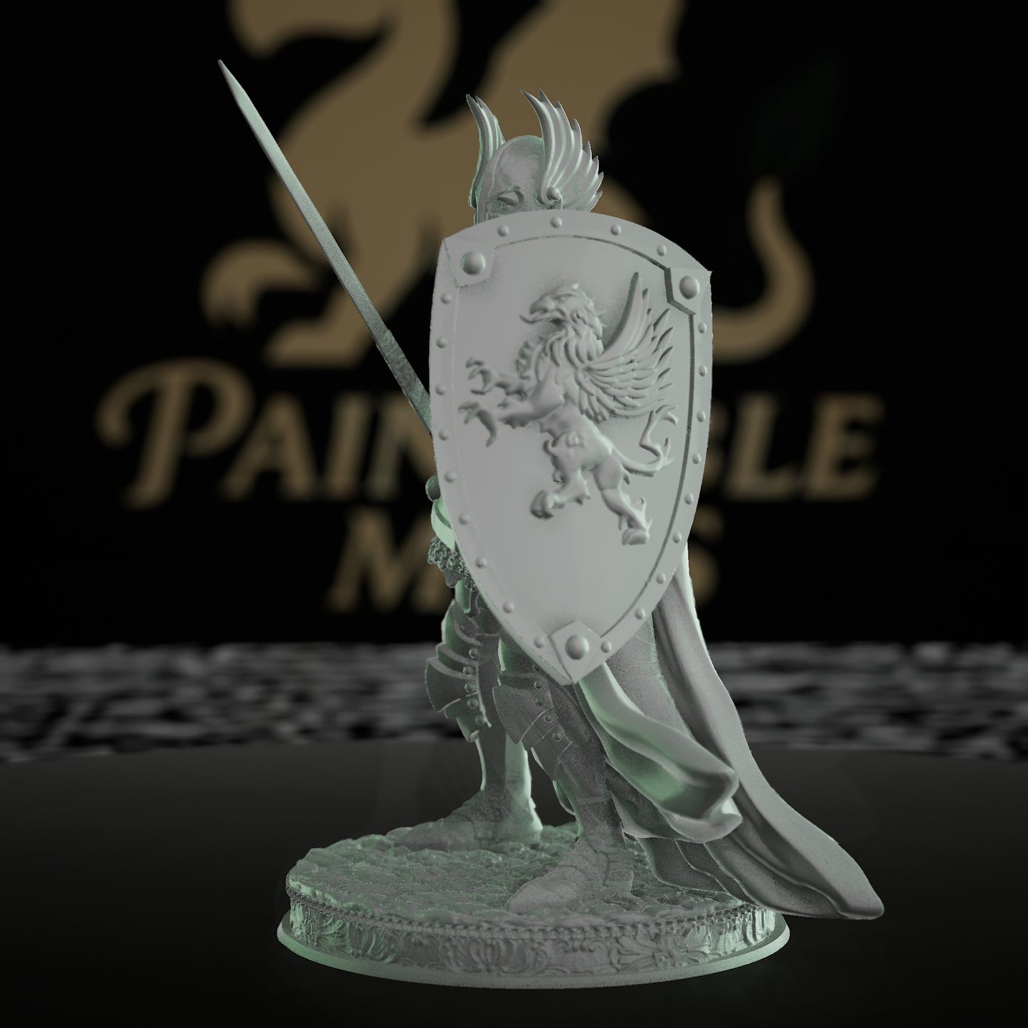 Human Fighter Paladin Griffins | Medium | DM Stash | D&D DnD Pathfinder Miniature