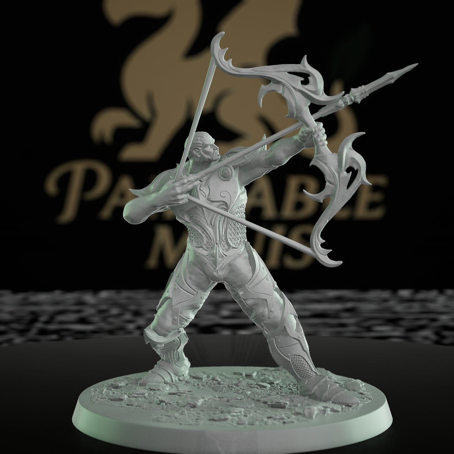 Sentinel Archer Intricate Armor Bow | Medium | Rescale Miniatures | D&D DnD Pathfinder Miniature