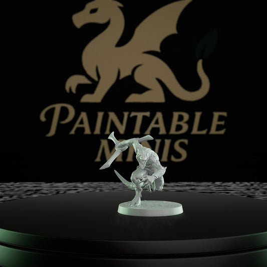 Collection Lizardfolk Rogue Miniature Boomerang Scales | Medium | Rescale Miniatures | D&D DnD Pathfinder Miniature
