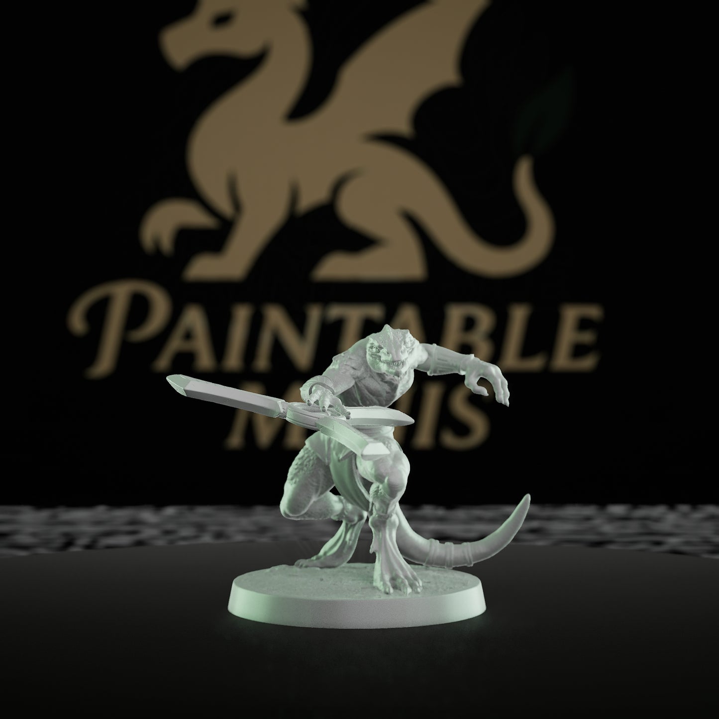 Collection Lizardfolk Rogue Miniature Boomerang Scales | Medium | Rescale Miniatures | D&D DnD Pathfinder Miniature