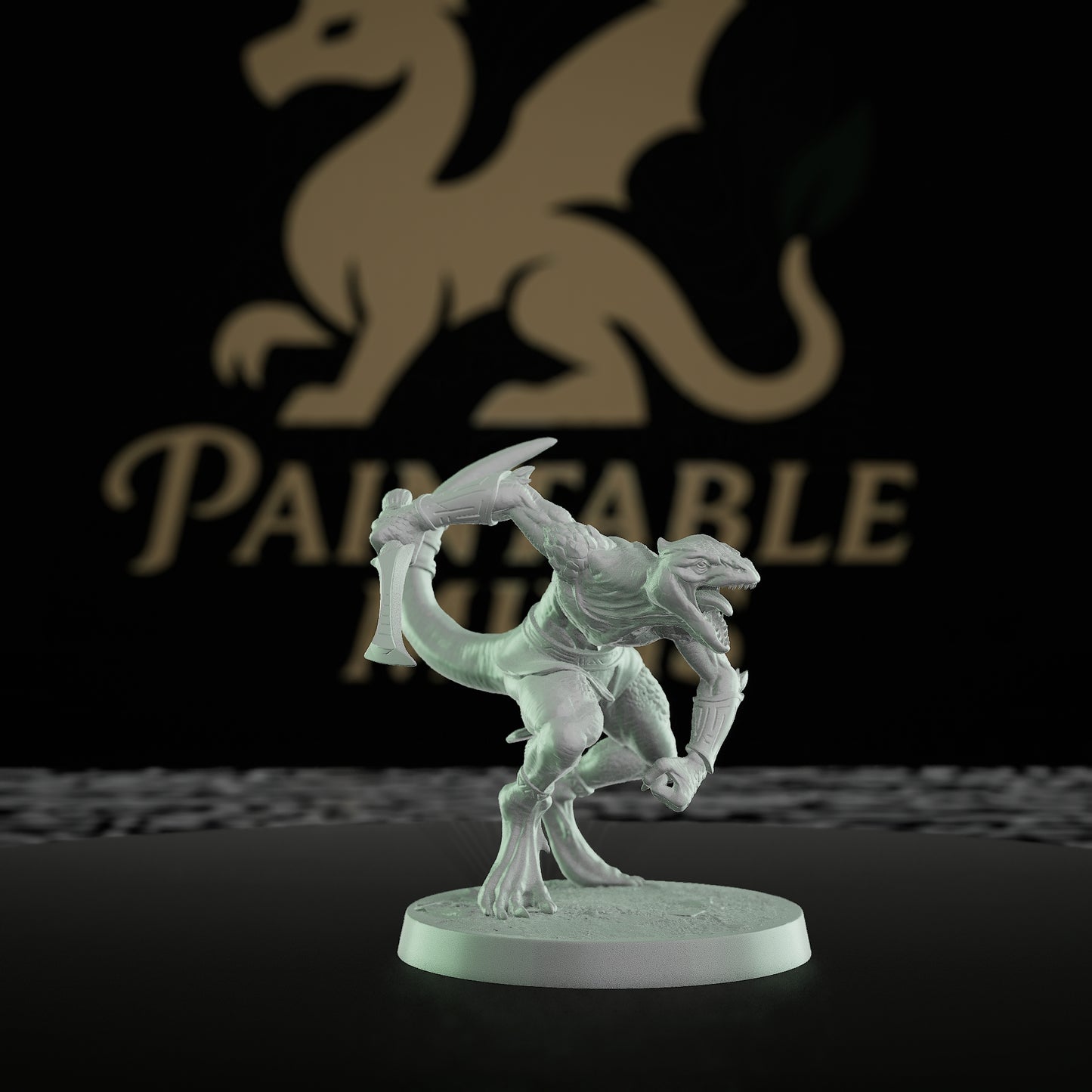 Collection Lizardfolk Rogue Miniature Boomerang Scales | Medium | Rescale Miniatures | D&D DnD Pathfinder Miniature