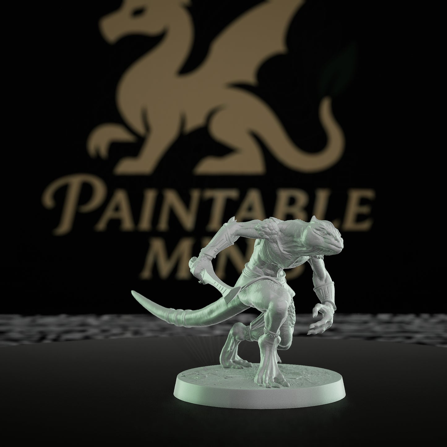 Collection Lizardfolk Rogue Miniature Boomerang Scales | Medium | Rescale Miniatures | D&D DnD Pathfinder Miniature