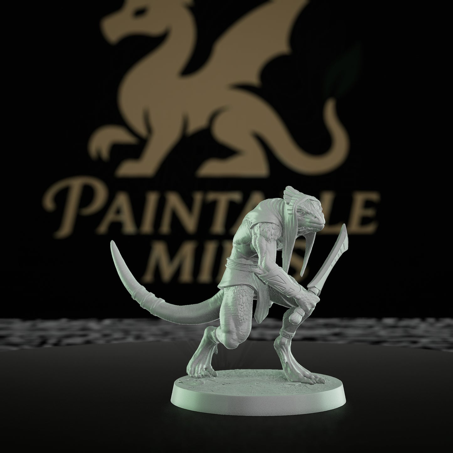 Collection Lizardfolk Rogue Miniature Boomerang Scales | Medium | Rescale Miniatures | D&D DnD Pathfinder Miniature