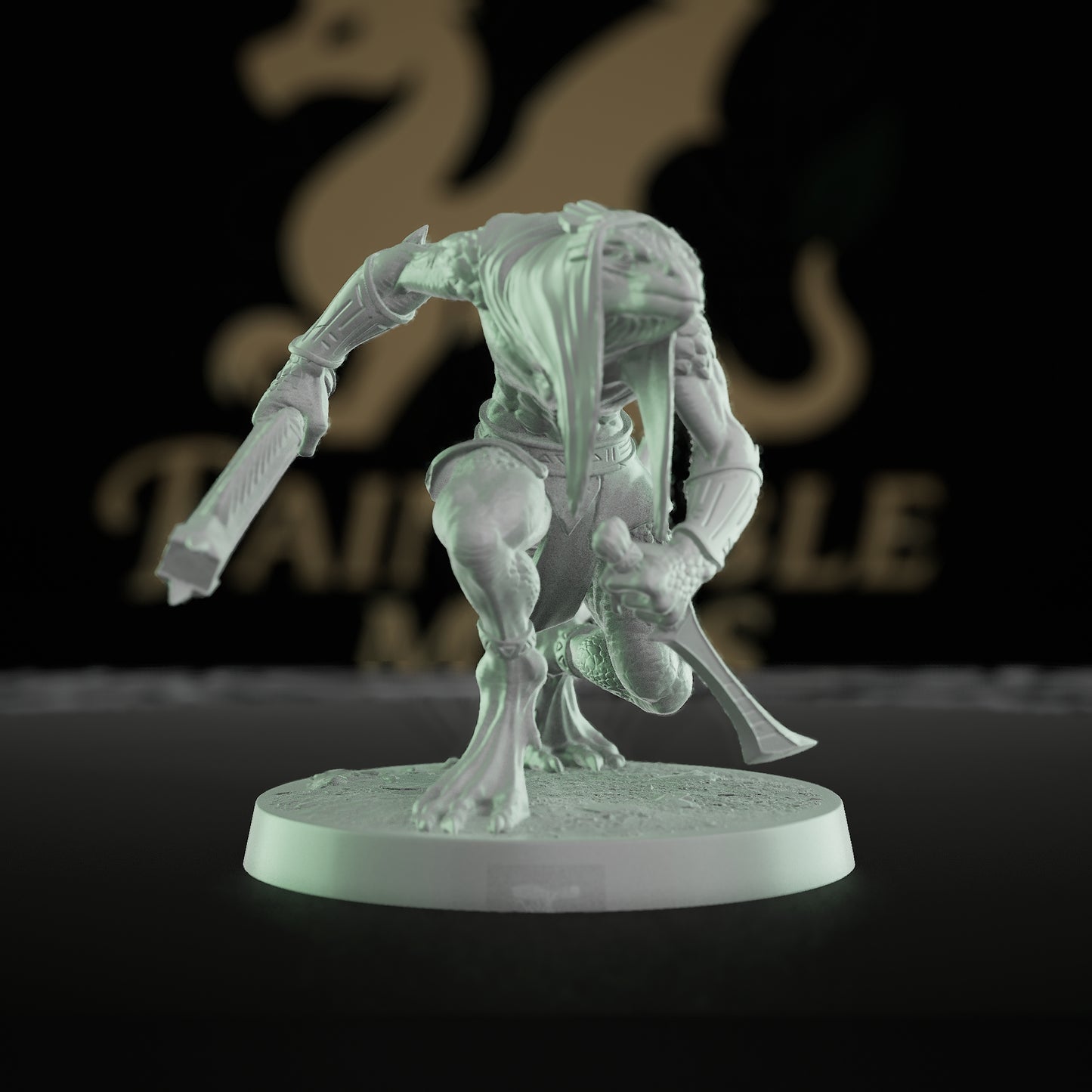 Collection Lizardfolk Rogue Miniature Boomerang Scales | Medium | Rescale Miniatures | D&D DnD Pathfinder Miniature