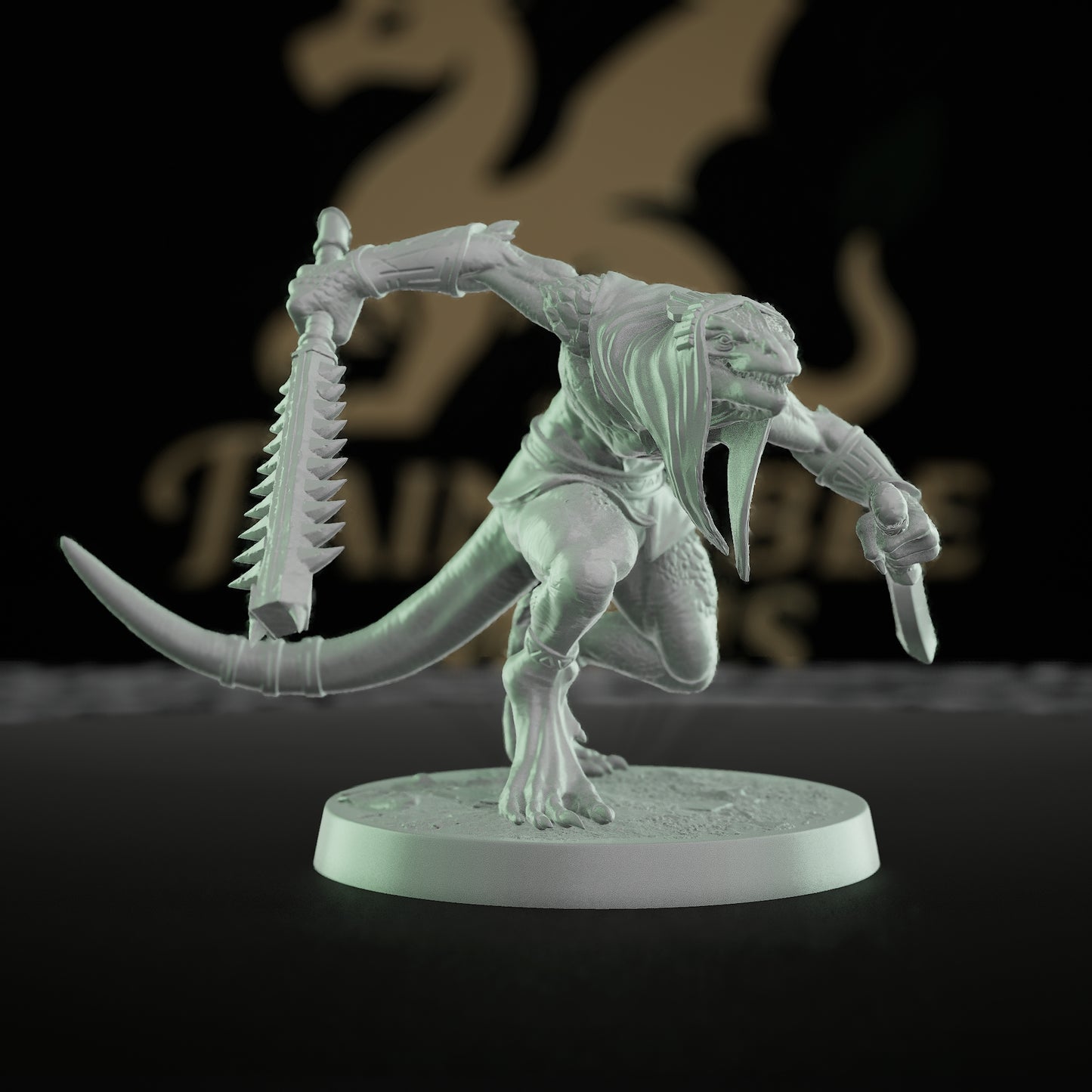 Collection Lizardfolk Rogue Miniature Boomerang Scales | Medium | Rescale Miniatures | D&D DnD Pathfinder Miniature