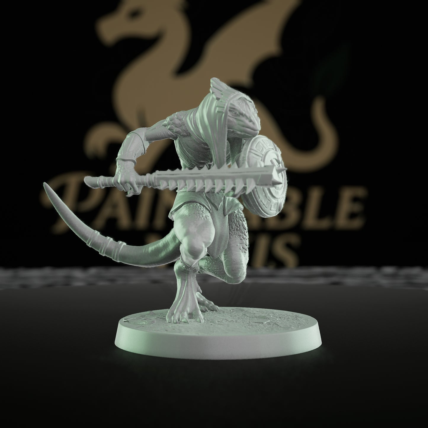 Collection Lizardfolk Rogue Miniature Boomerang Scales | Medium | Rescale Miniatures | D&D DnD Pathfinder Miniature