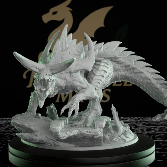 Gargantuan Dragon Beast Miniature | Gargantuan | Rescale Miniatures | D&D DnD Pathfinder Miniature