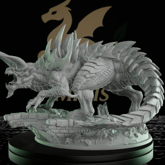 Gargantuan Dragon Beast Miniature | Gargantuan | Rescale Miniatures | D&D DnD Pathfinder Miniature