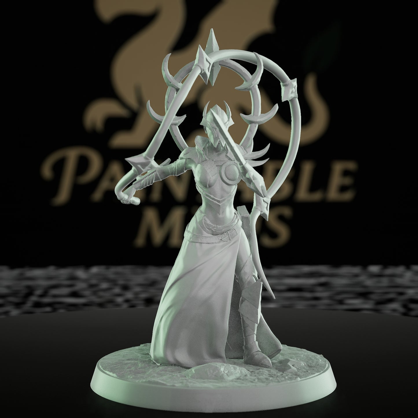 Collection Female Warrior Fighter Miniature | Medium | Rescale Miniatures | D&D DnD Pathfinder Miniature