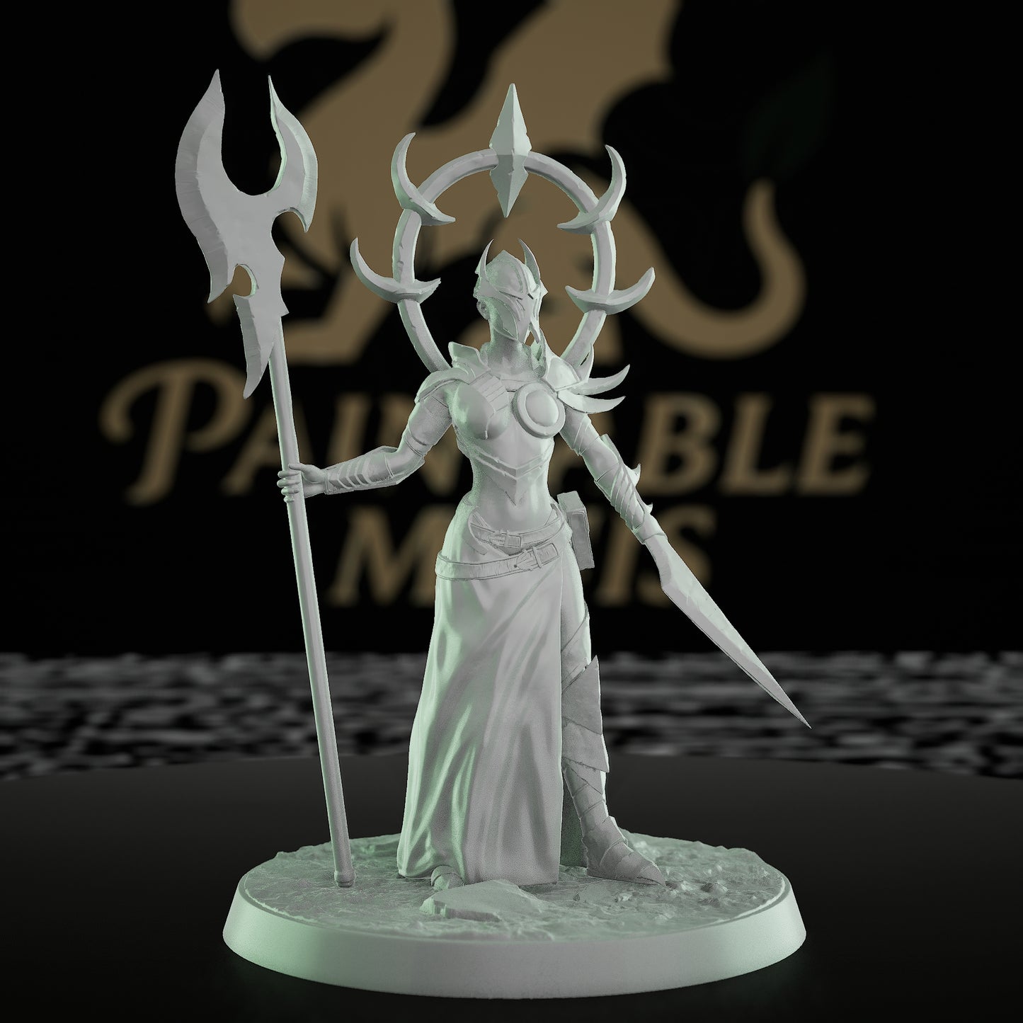 Collection Female Warrior Fighter Miniature | Medium | Rescale Miniatures | D&D DnD Pathfinder Miniature