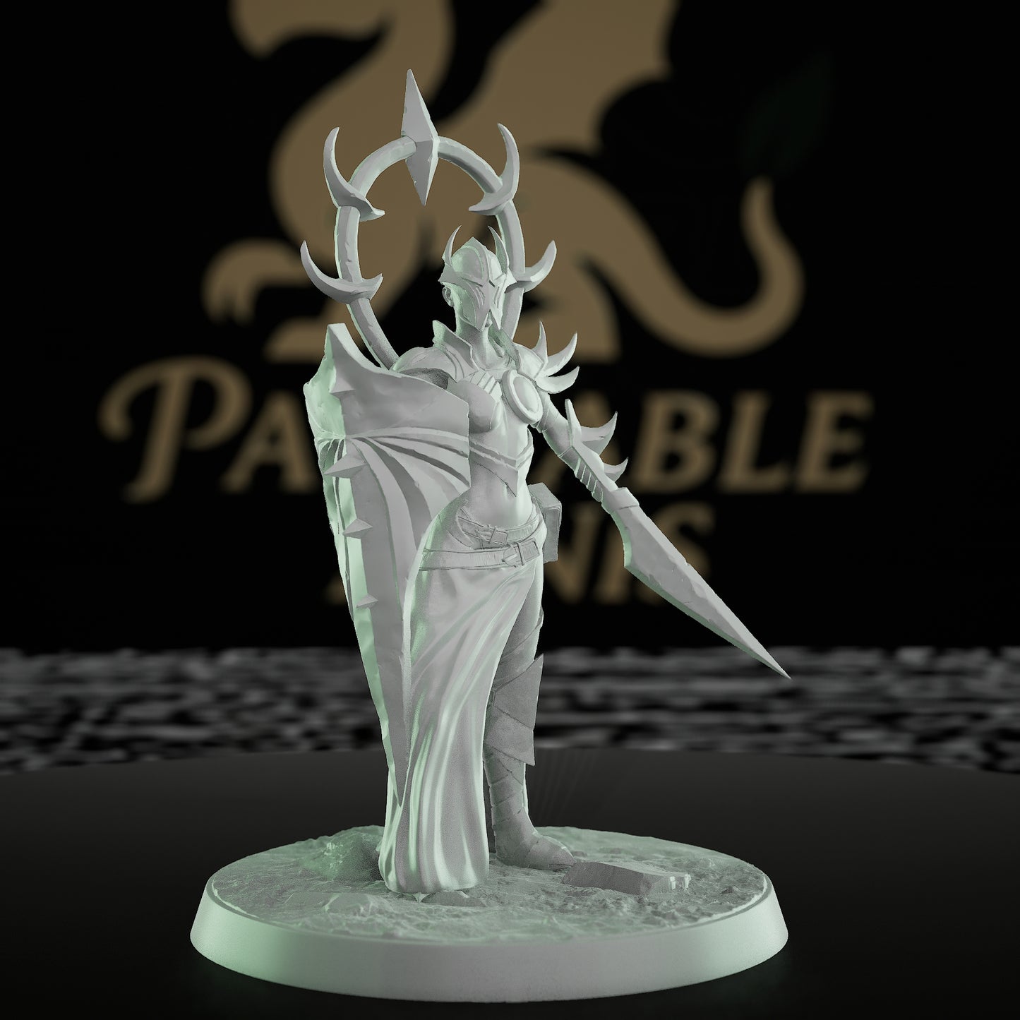 Collection Female Warrior Fighter Miniature | Medium | Rescale Miniatures | D&D DnD Pathfinder Miniature