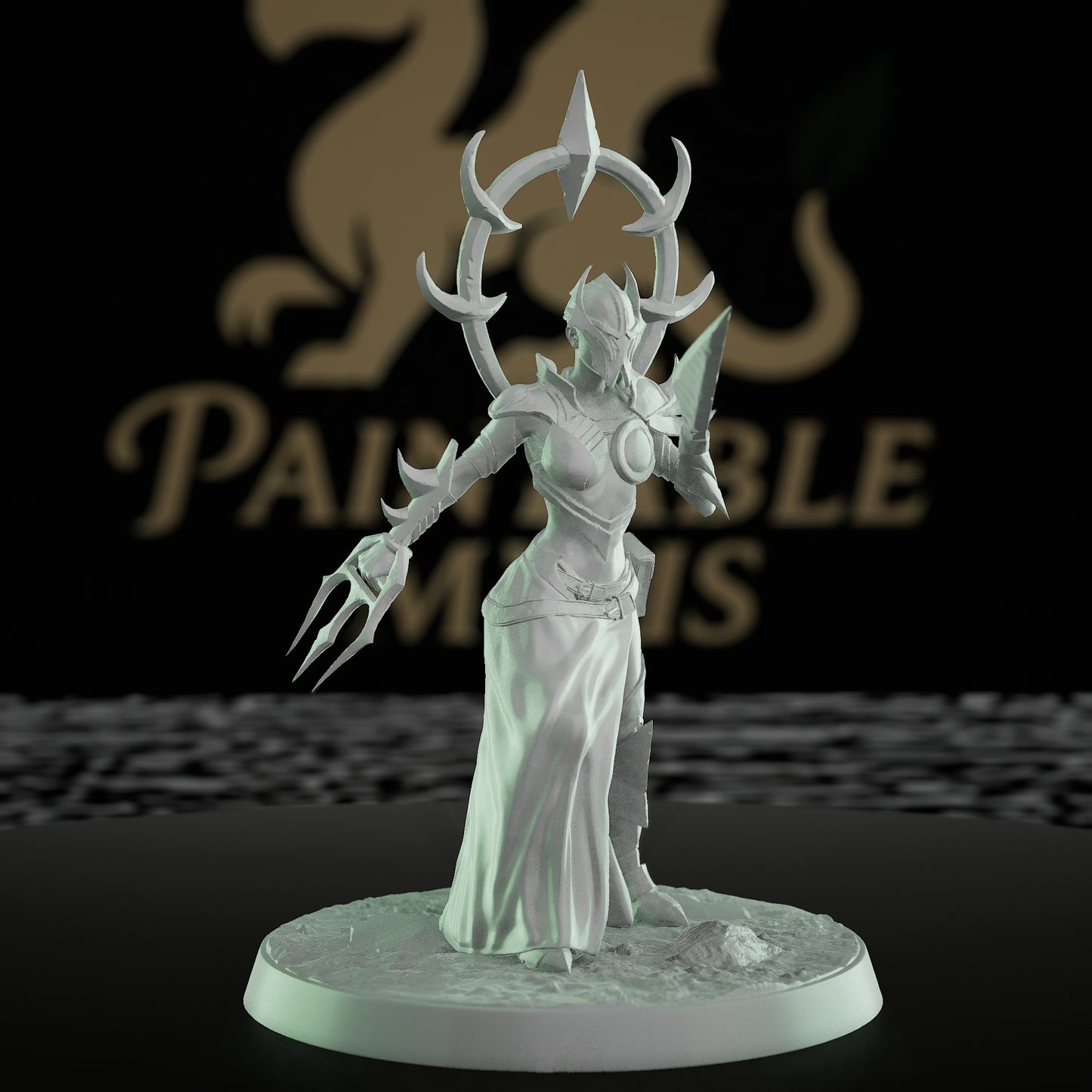 Collection Female Warrior Fighter Miniature | Medium | Rescale Miniatures | D&D DnD Pathfinder Miniature