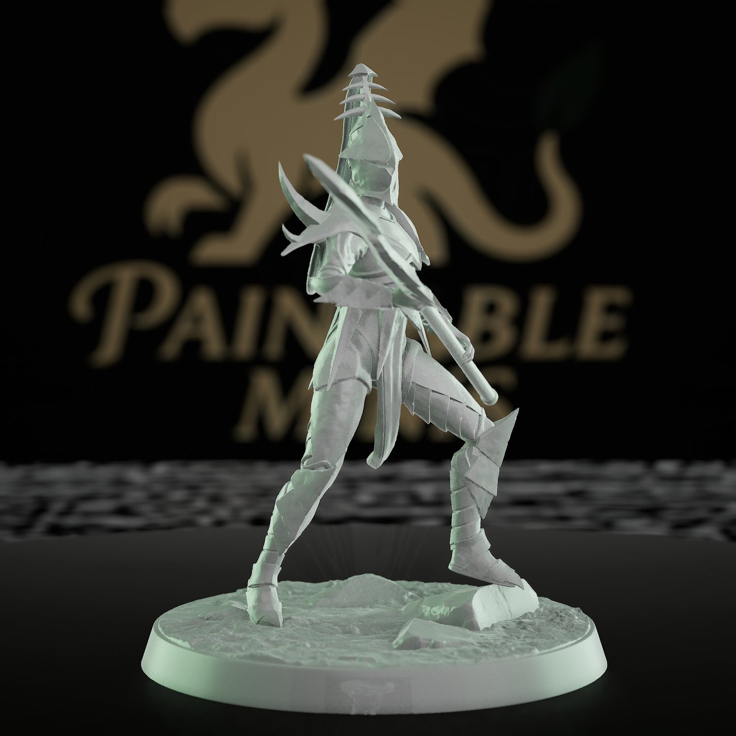 Collection Female Warrior Fighter Miniature | Medium | Rescale Miniatures | D&D DnD Pathfinder Miniature