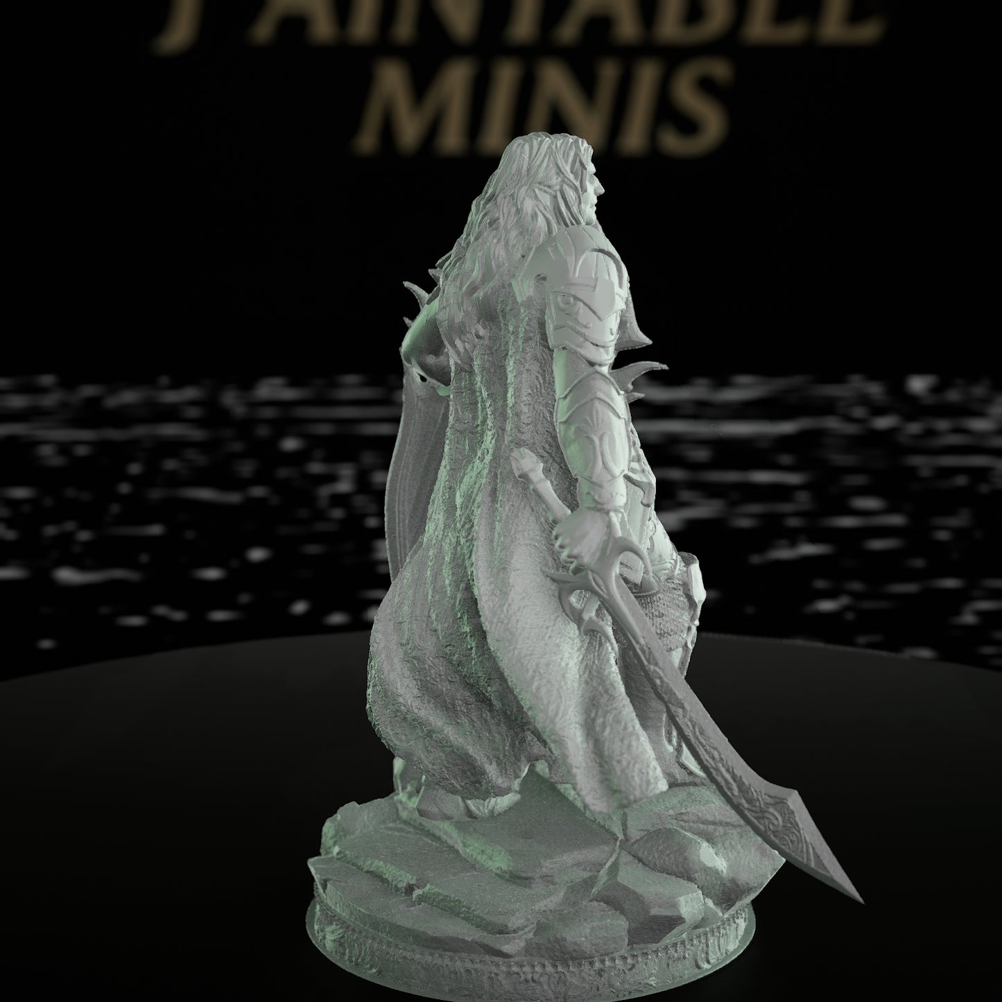 Half-Elven Paladin Sword Shield | Medium | DM Stash | D&D DnD Pathfinder Miniature