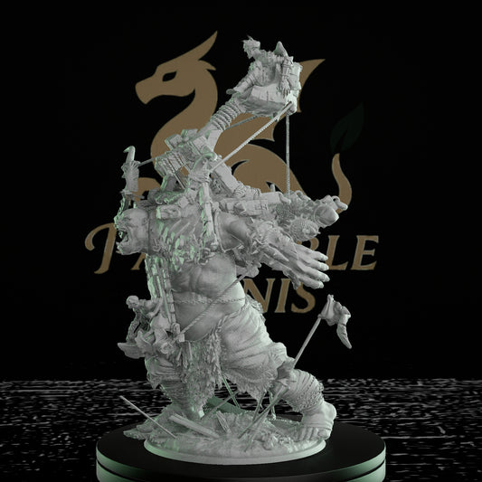 Giant Ogre War Machine Miniature | Dungeons and Dragons Display | RPG Tabletop Miniature